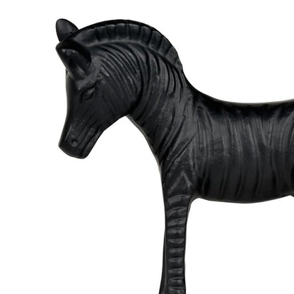 Zebra Beeld Zwart Aluminium – Groot of Klein