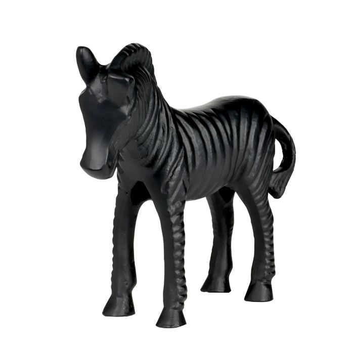 Zebra Beeld Zwart Aluminium – Groot of Klein