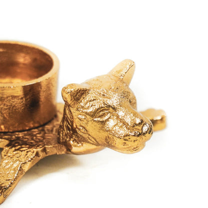 Goldener Teelichthalter Bär