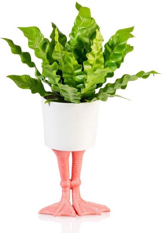 Flamingo Bloempot – Keramiek op Roze Pootjes – 2 maten