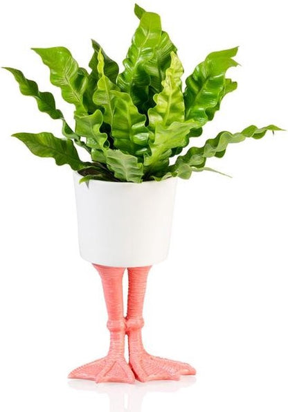 Flamingo Bloempot – Keramiek op Roze Pootjes – 2 maten