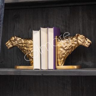 Gouden panter boekensteunen van Colmore – set van 2