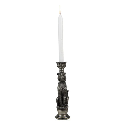 Zilveren Tijger Kandelaar – Luxe Eyecatcher 25 cm