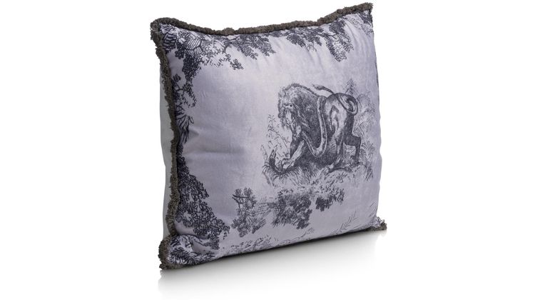Velvet Cushion Safari – Lion &amp; Snake Print