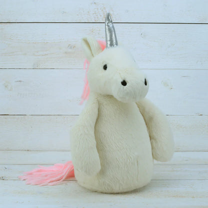 Einhorn Türstopper – Plüsch Weiß/Rosa