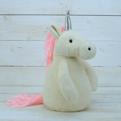 Einhorn Türstopper – Plüsch Weiß/Rosa