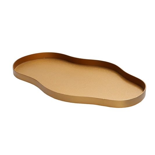 Bauru dienblad goud metaal – organisch luxe design van Vase The World