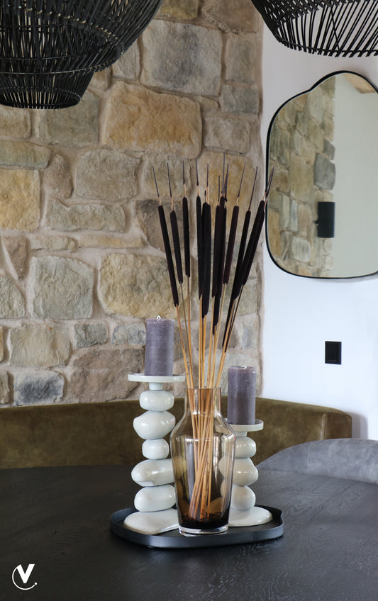 Bariri dienblad zwart metaal – organisch modern design van Vase The World