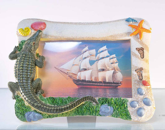 krokodillendecoratie, stranddecoratie, fotolijst krokodil, zomers interieur, Krokomingo