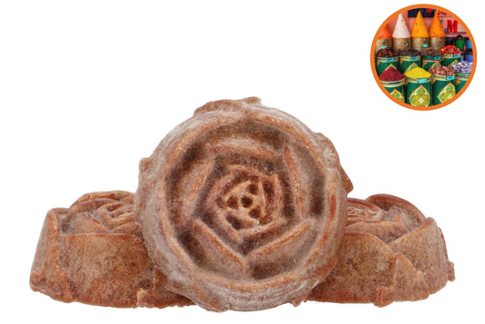 Amberblokje in roosvorm – Original Amber geur – bruin – Krokomingo