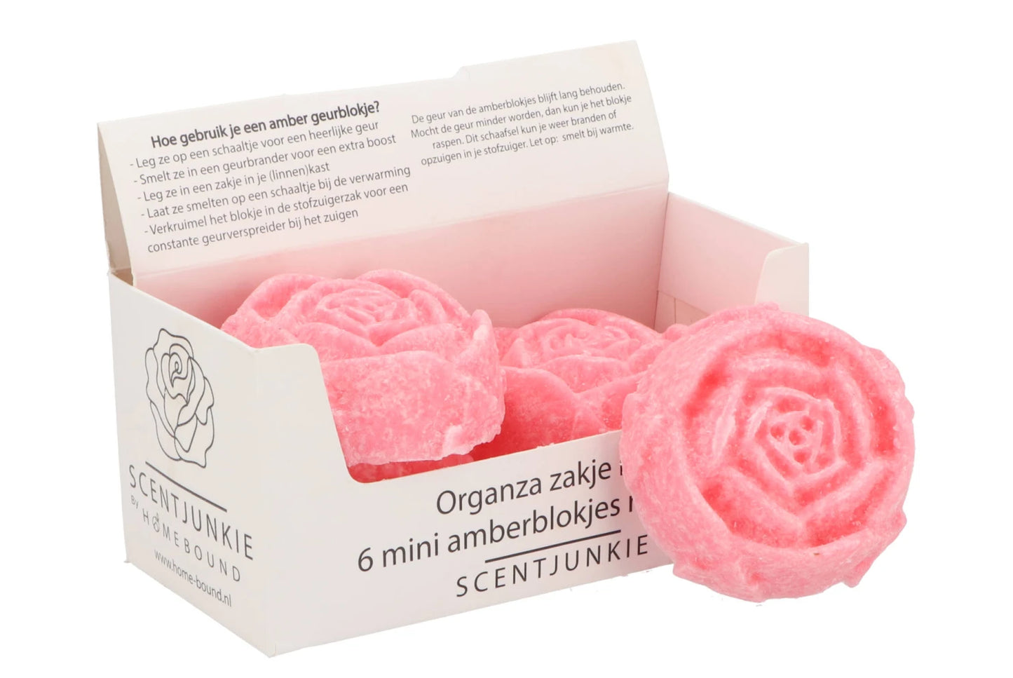 Amberblokje Roos – Romantische Rozengeur Roze