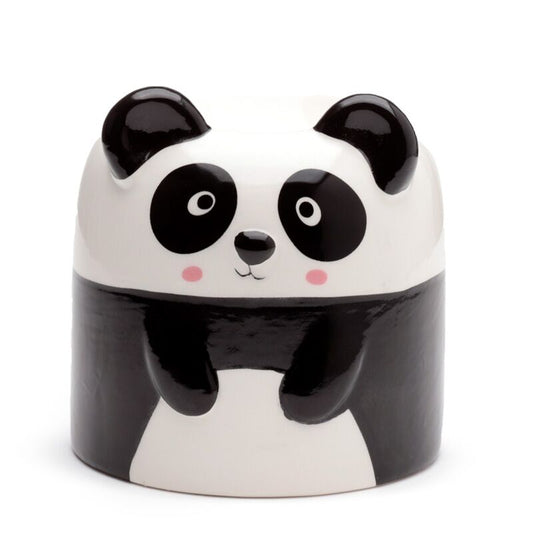 Panda geurbrander keramiek zwart-wit voor waxmelts en olie
