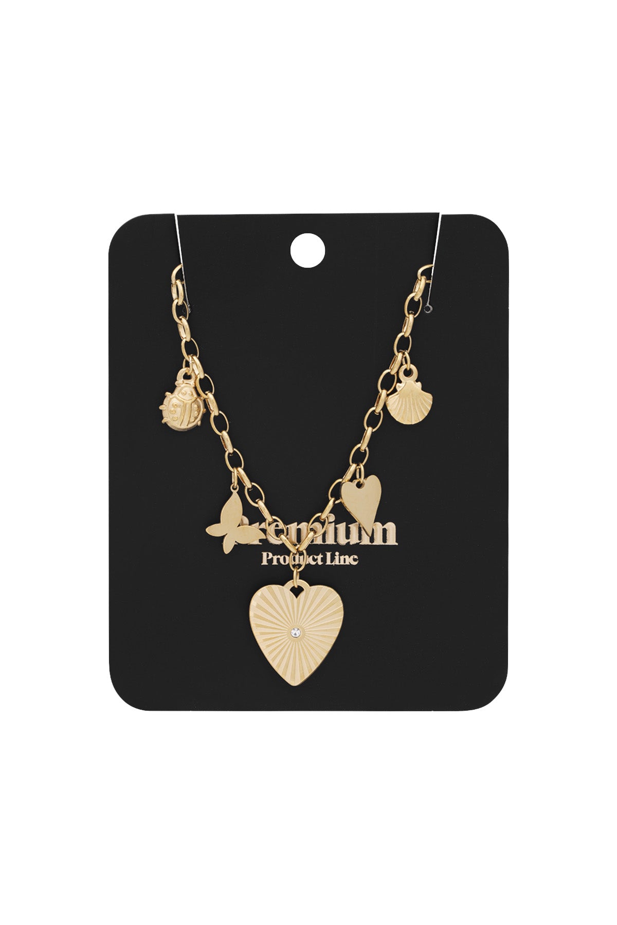 Golden Charm Ketting – Goudkleurig – 39+5 cm