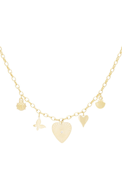 Golden Charm Ketting – Goudkleurig – 39+5 cm