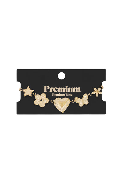Goldenes Love Charm Armband – Goldfarben – 16+3 cm