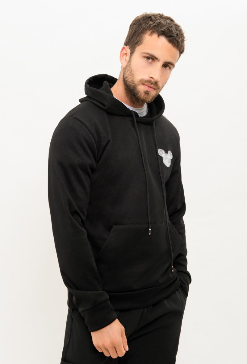 Schwarzer Hoodie mit Mickey Mouse – Unisex &amp; Bequem