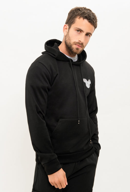 Zwarte Hoodie met Mickey Mouse – Unisex & Comfortabel