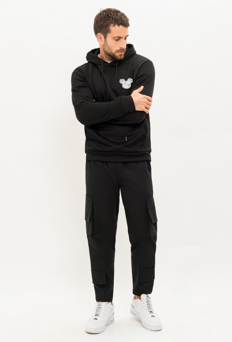 Schwarzer Hoodie mit Mickey Mouse – Unisex &amp; Bequem