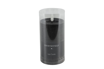 Schwarze LED-Stumpenkerzen – Luxus-Wachskerzen Ø 7,5 cm in 4 Größen
