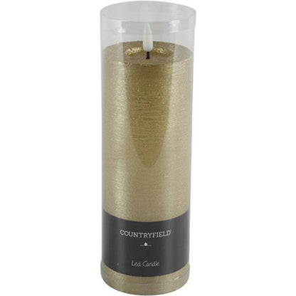 Goldene LED-Stumpenkerzen – Luxus-Wachskerzen Ø 7,5 cm in 4 Größen