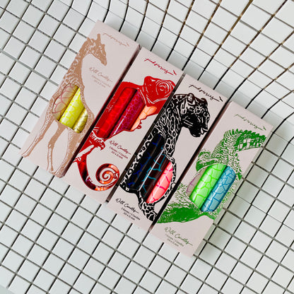 Set van 3 Dip Dye Kaarsen – Handgemaakt Kameleonpatroon | Pink Stories