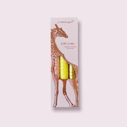 Set van 3 Giraffe Kaarsen – Handgemaakt, Vegan 21 cm