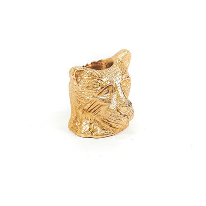 Small Golden Panther Candlestick – Compact &amp; Chic
