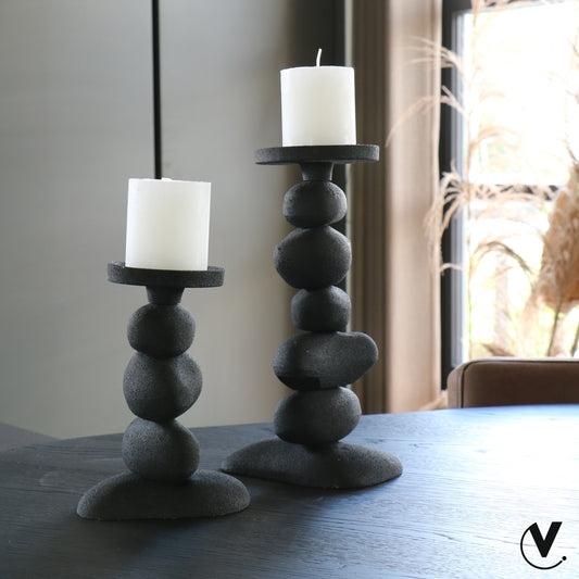 Carepa kandelaren set zwart metaal – luxe design van Vase The World