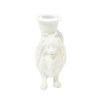 Witte Kandelaar Pomeriaan – Speelse Dierendecoratie