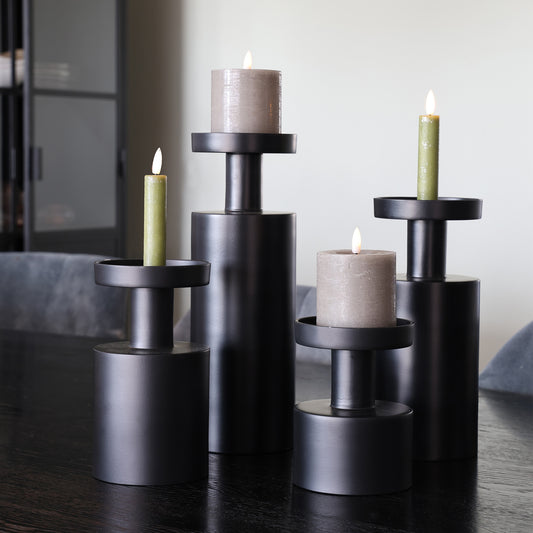 Navarro kandelaren zwart metaal – modern design van Vase The World