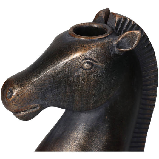 Kandelaar Paard – Koper Schaakdesign met Klasse