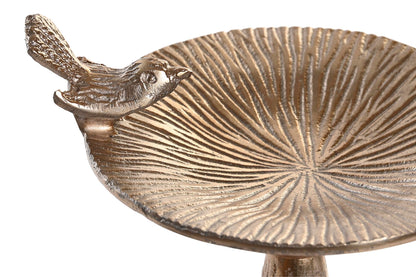 Gouden Kandelaar met Vogel – Aluminium – 19 cm