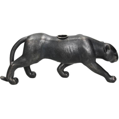 Luxuriöser Panther-Kerzenständer – Schwarz/Bronze-Standdesign