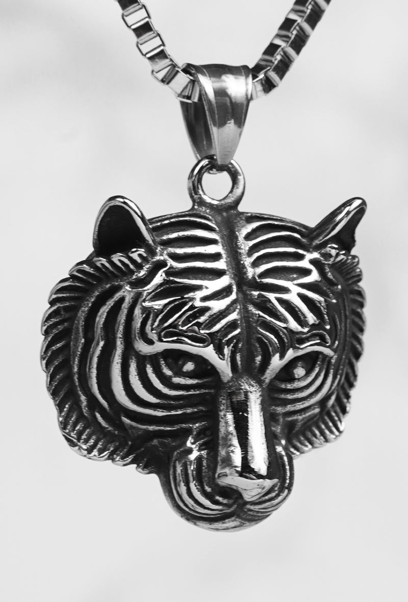 Unisex Ketting Tijgerkop – Stainless Steel (30 cm)