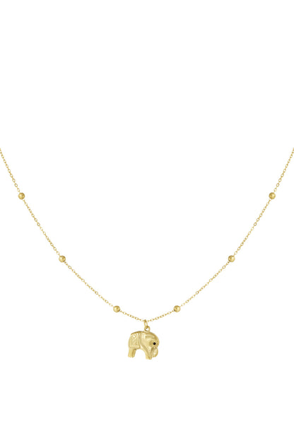 Elefantenkette – Goldfarbener Edelstahl – 40+5 cm