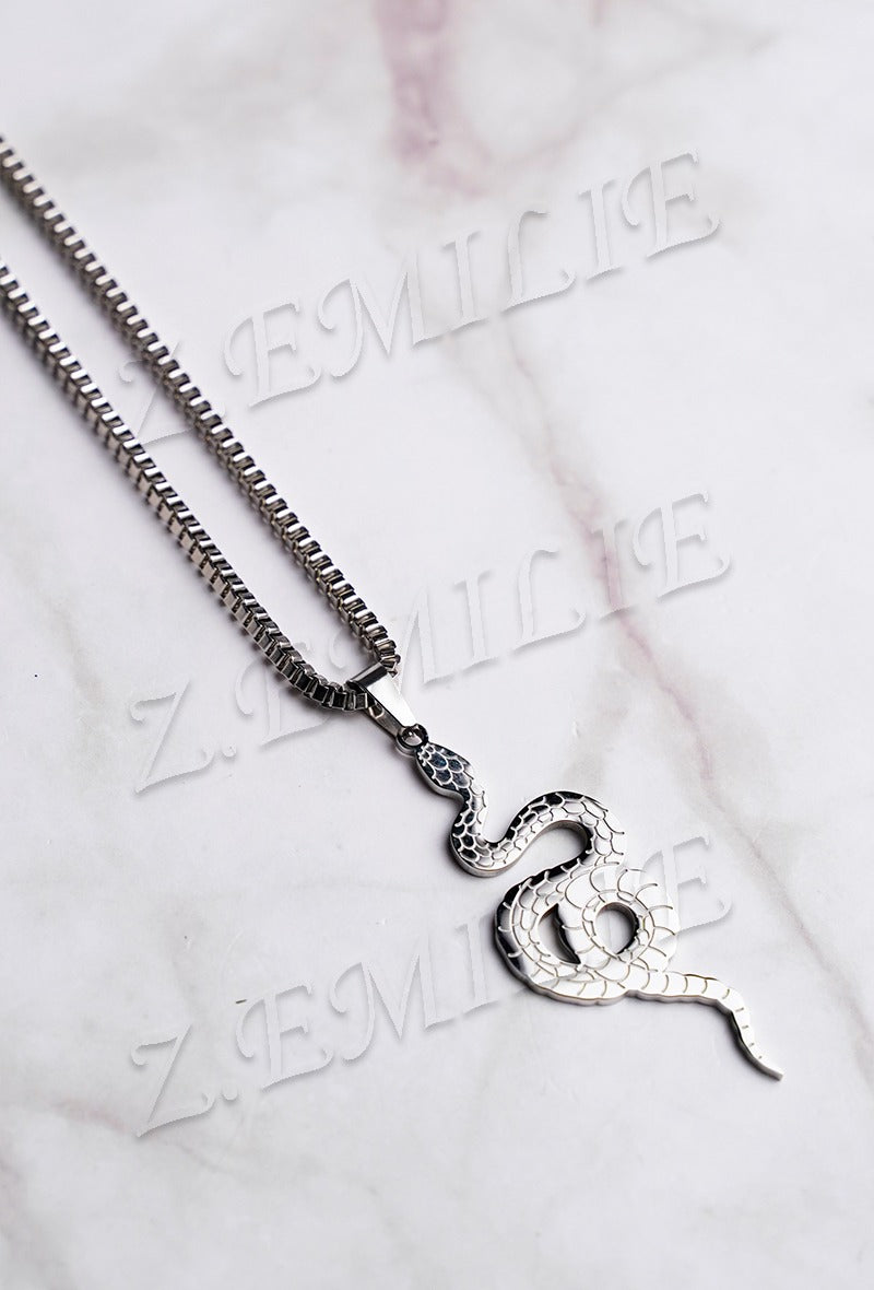 Zilveren Slangenketting – Unisex Stainless Steel 30 cm