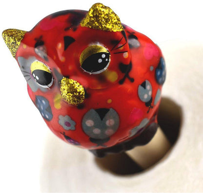 Keukenrolhouder Uil Olive – Coccinelle Rubyred
