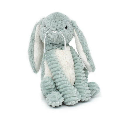 Mintgroen knuffel konijn van Les Déglingos met lange oren

