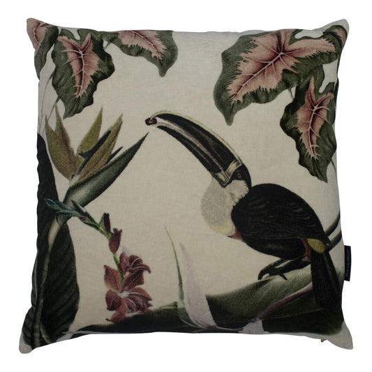 Fluwelen kussen exotische toekan – Mars & More – 45x45 cm