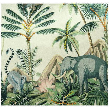 Kussen Jungleprint – Kleurrijke Woudsfeer met Velvet Touch