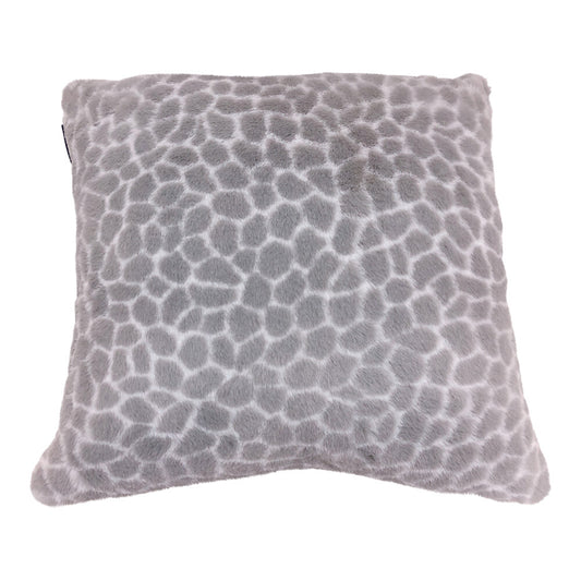 Giraffeprint sierkussen in neutrale tinten (45×45 cm) – zacht polyester en ritssluiting