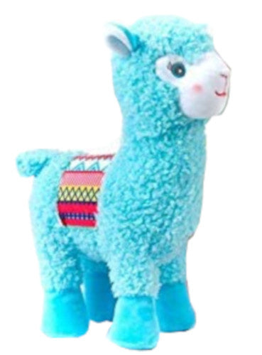 Blauwe lama knuffel 20 cm – zachte pluche kinderknuffel