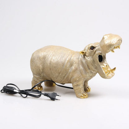 Nilpferdlampe Gold – Verspielter Hingucker