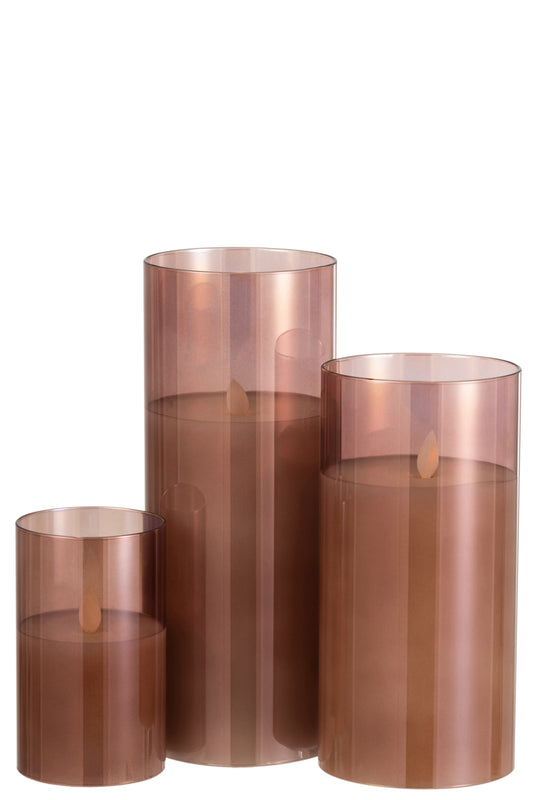 Sfeervolle LED Kaarsen Bruin – Realistisch Kaarslicht (Set of Los)