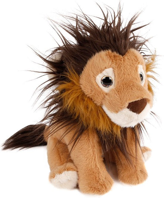 Zachte pluche knuffel leeuw in bruin en beige – 28 cm lang