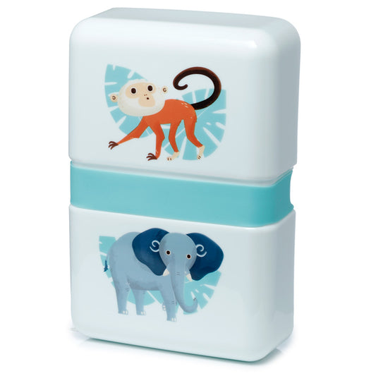 Broodtrommel met aap en olifant print – Zooniverse lunchbox