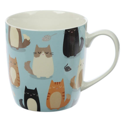 Feline Vibes Katzentasse – Porzellan mit Katzendruck