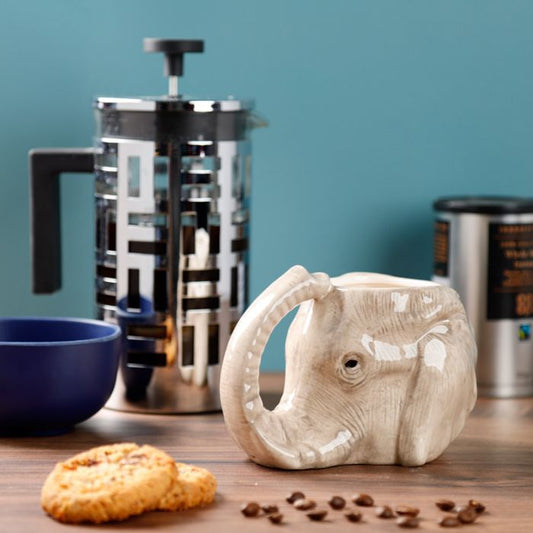 Stoere olifantenmok “Big Sip” met slurf-handvat – 400 ml Safari Adventure