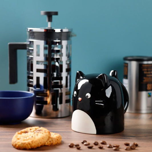 Ondersteboven kattenmok – keramische mok 400 ml met kattenontwerp
