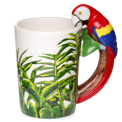 Papegaai Mok met Jungleprint – 3D Handvat 400ml
